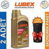 Lubex Rapidus FS 10W-40 1 Lt 2'li 4 Zamanlı Motosiklet Yağı