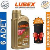 Lubex Rapidus FS 10W-40 1 Lt 6'lı 4 Zamanlı Motosiklet Yağı