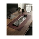 LUBIKO STUDIO Bordo Deri Masa Pedi, Büyük Mouse Pad, Ofis ve Ev İçin Masa Altlığı - Şilte