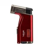 Lubinski Cigar Delicili Çift Torch Puro Çakmağı Kırmızı LB-142