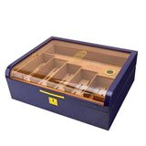 Lubinski Gastro Camlı Humidor Puro Kutusu Mor Lake 200s