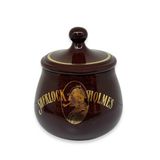 Lubinski Sherlock Holmes El Yapımı Seramik Pipo Tutun Kavanozu Kahve Small