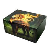 Lubinski Special Edt. Fire Lion Puro Kutusu Humidor 80's Kahve