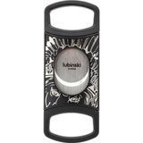 Lubinski V-Kesim-Düz Kesim Sehpalı Puro Makası Double Cutter Siyah(60Ring)