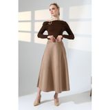 Lubiti Süet Etek Uzun Çan/mevlana Model - Bej - XL