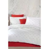 Lubow Poplin Nakışlı Çift Kişilik Nevresim Takımı Premium Beyaz