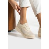 Lubrand Bej Anatomik Esnek Taban Slip-on Spor Ayakkabı Günlük Sneaker
