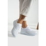 Lubrand Beyaz Anatomik Esnek Taban Slip-on Spor Ayakkabı Günlük Sneaker