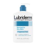 Lubriderm Günlük Nem Nemlendirici Kokusuz Vücut Losyonu Pro-Vitamin B5 ile Sağlıklı Görünümlü Ciltler için Normal-Kuru Ciltler için, Yağsız ve Kokusuz Losyon, 16 ml