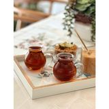 Luca Mia Ehlikeyif Çizgili Cam 6'lı Çay Bardağı