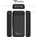 Lucatech 12.500 Mah Powerbank — iPhone 15 / 15 Plus / 15 Pro (Çift USB + Hızlı Şarj) - Siyah