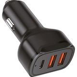 Lucatech iPhone 15 Pro Max / 16 Pro / 17 ve Samsung Galaxy S23 / S24 ile Uyumlu 100W Ultra Hızlı Araç Şarj Aleti, Siyah