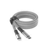 Lucatech PD Lightning Ultra Hızlı Şarj Kablosu, iPhone 14 Pro / 13 mini / 11 ile Uyumlu, Dayanıklı Tasarım, Gri LKH238LG49