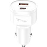 Lucatech Samsung Galaxy Tab E Serisi Uyumlu 45W Hızlı Araç Şarj Başlığı - Beyaz