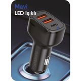 Lucatech Samsung S25 / S24 / A55 / A56 / M54 Uyumlu 100W Ultra Hızlı Araç Şarj Aleti - Siyah