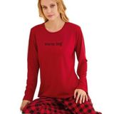 Luccia Kadın Pijama Takımı Uzun Kollu Pamuklu Kumaş S–2XL