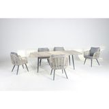 Luce Garden Aura Rattan Bahçe\balkon Masa Takımı - 145 x 85 cm + 6 Sandalye