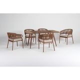 Luce Garden Itır Rattan Bahçe\balkon Masa Takımı - 180 x 100 cm + 8 Sandalye