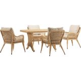 Luce Garden Kasımpatı Rattan Bahçe & Balkon Masa Takımı - 180 x 100 cm + 8 Sandalye