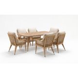 Luce Garden Nilüfer Bahçe\balkon Masa Takımı - 180 x 100 cm + 8 Sandalye
