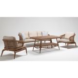 Luce Garden Zambak Rattan Bahçe & Balkon Koltuk Takımı - Kahverengi