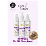 Luce & Mazzo Kokusuz Ihrama Uygun 50 Spf Güneş Kremi - 3 Lü Set