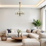 Lucea Bucci 6'Lı Antik Lak Avize 6xE14