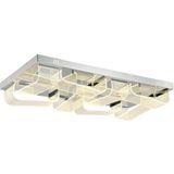 Lucea Lerda 80X40 Lık Ledli Plafonyer Avize - Beyaz - Gri
