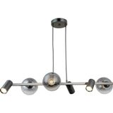 Lucea Tıerra 3+3 Kobalt Sıralı Avize 3XGU10+3XE27 - Altın - Füme - 6