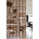 Lucena Ahşap Seperatör Sarkıt Panel Paravan Levha Seti 4 Adet Lazer Desen Seçenekli - 006 - 40 cm x 40 cm - Ceviz