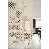 Lucena Ahşap Seperatör Sarkıt Panel Paravan Levha Seti 4 Adet Lazer Desen Seçenekli - 009 - 40 cm x 40 cm - Akça