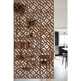 Lucena Ahşap Seperatör Sarkıt Panel Paravan Levha Seti 4 Adet Lazer Desen Seçenekli - 009 - 40 cm x 40 cm - Ceviz
