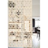 Lucena Ahşap Seperatör Sarkıt Panel Paravan Levha Seti 4 Adet Lazer Desen Seçenekli - 021 - 40 cm x 40 cm - Akça