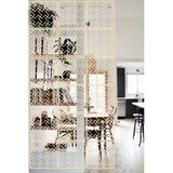Lucena Ahşap Seperatör Sarkıt Panel Paravan Levha Seti 4 Adet Lazer Desen Seçenekli - 024 - 40 cm x 40 cm - Akça