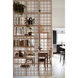 Lucena Ahşap Seperatör Sarkıt Panel Paravan Levha Seti 4 Adet Lazer Desen Seçenekli - 024 - 40 cm x 40 cm - Ceviz