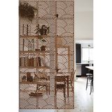 Lucena Ahşap Seperatör Sarkıt Panel Paravan Levha Seti 4 Adet Lazer Desen Seçenekli - 027 - 40 cm x 40 cm - Ceviz