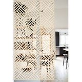 Lucena Ahşap Seperatör Sarkıt Panel Paravan Levha Seti 4 Adet Lazer Desen Seçenekli - 030 - 40 cm x 40 cm - Akça