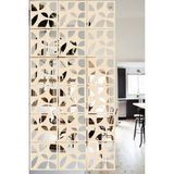 Lucena Ahşap Seperatör Sarkıt Panel Paravan Levha Seti 4 Adet Lazer Desen Seçenekli - 032 - 40 cm x 40 cm - Akça