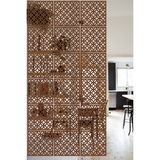 Lucena Ahşap Seperatör Sarkıt Panel Paravan Levha Seti 4 Adet Lazer Desen Seçenekli - 035 - 40 cm x 40 cm - Ceviz