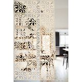 Lucena Ahşap Seperatör Sarkıt Panel Paravan Levha Seti 4 Adet Lazer Desen Seçenekli - 045 - 40 cm x 40 cm - Akça