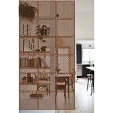 Lucena Ahşap Seperatör Sarkıt Panel Paravan Levha Seti 4 Adet Lazer Desen Seçenekli - 048 - 40 cm x 40 cm - Ceviz
