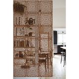 Lucena Ahşap Seperatör Sarkıt Panel Paravan Levha Seti 4 Adet Lazer Desen Seçenekli - 051 - 40 cm x 40 cm - Ceviz
