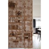 Lucena Ahşap Seperatör Sarkıt Panel Paravan Levha Seti 4 Adet Lazer Desen Seçenekli - 052 - 40 cm x 40 cm - Ceviz