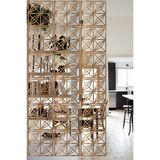 Lucena Ahşap Seperatör Sarkıt Panel Paravan Levha Seti 4 Adet Lazer Desen Seçenekli - 062 - 40 cm x 40 cm - Tesbih
