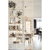 Lucena Ahşap Seperatör Sarkıt Panel Paravan Levha Seti 4 Adet Lazer Desen Seçenekli - 064 - 40 cm x 40 cm - Akça