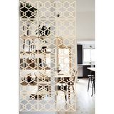 Lucena Ahşap Seperatör Sarkıt Panel Paravan Levha Seti 4 Adet Lazer Desen Seçenekli - 067 - 40 cm x 40 cm - Akça