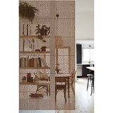 Lucena Ahşap Seperatör Sarkıt Panel Paravan Levha Seti 4 Adet Lazer Desen Seçenekli - 075 - 40 cm x 40 cm - Ceviz
