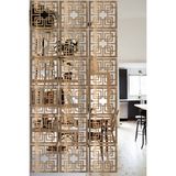 Lucena Ahşap Seperatör Sarkıt Panel Paravan Levha Seti 4 Adet Lazer Desen Seçenekli - 077 - 40 cm x 40 cm - Tesbih