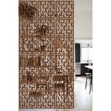 Lucena Ahşap Seperatör Sarkıt Panel Paravan Levha Seti 4 Adet Lazer Desen Seçenekli - 078 - 40 cm x 40 cm - Ceviz