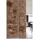 Lucena Ahşap Seperatör Sarkıt Panel Paravan Levha Seti 4 Adet Lazer Desen Seçenekli - 087 - 40 cm x 40 cm - Ceviz